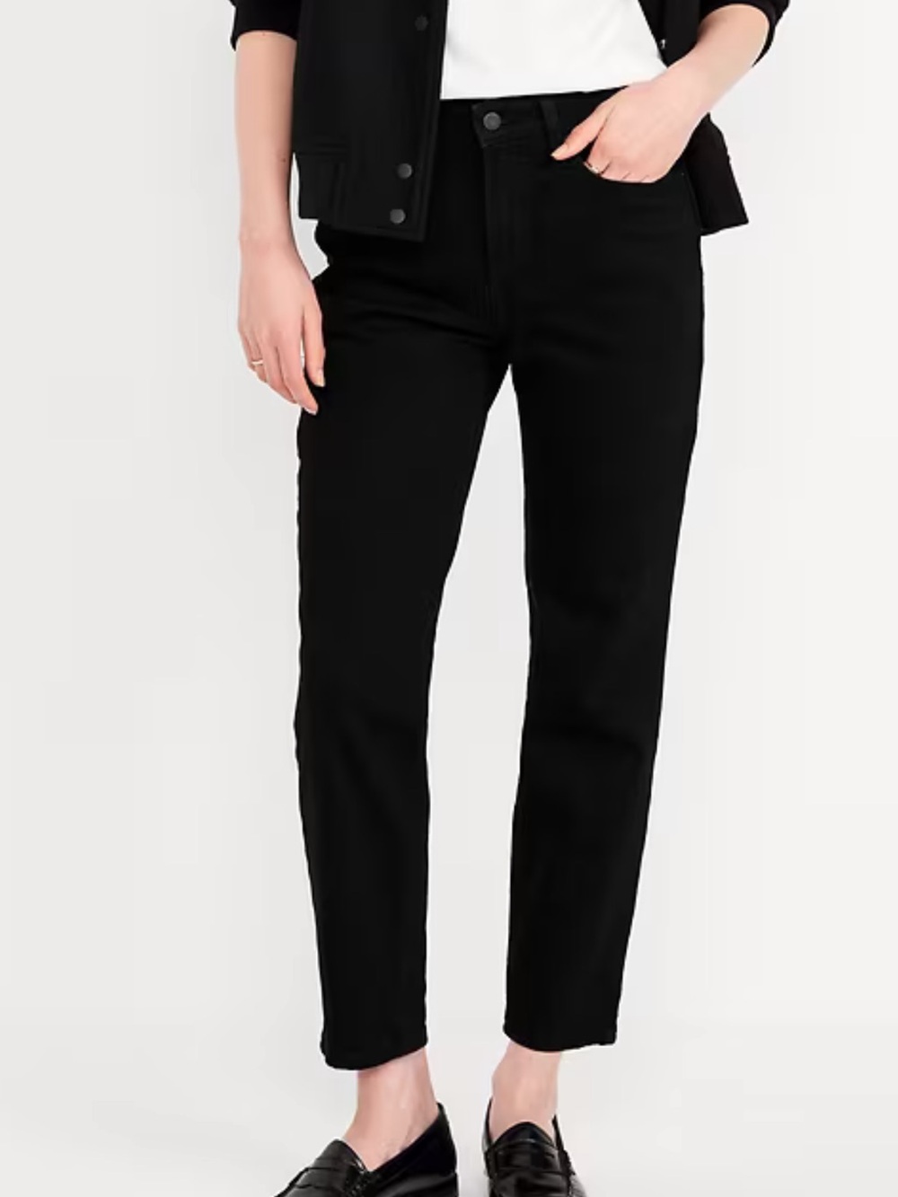 Old Navy High-Rise OG Straight Black Jeans - 10 NWT